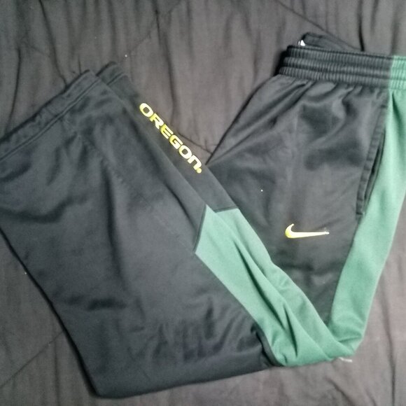 Vintage Nike Therma-Fit Oregon Ducks Sweat Pants Joggers Trainers - Picture 1 of 8